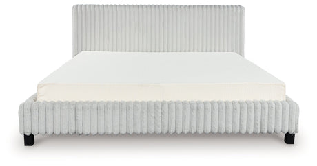 Zuraleus White California King Upholstered Bed by Ashley at Eve Furniture