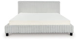 Zuraleus White California King Upholstered Bed by Ashley at Eve Furniture