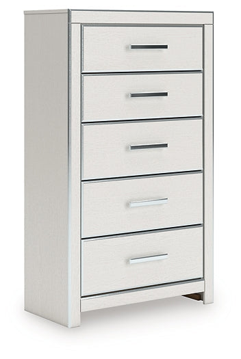 Zuraleus White Five Drawer Chest by Ashley at Eve Furniture