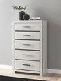 Zuraleus White Five Drawer Chest by Ashley at Eve Furniture