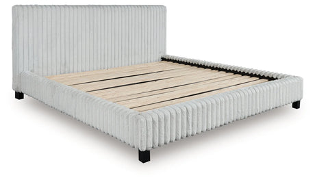 Zuraleus White Queen Upholstered Bed by Ashley at Eve Furniture