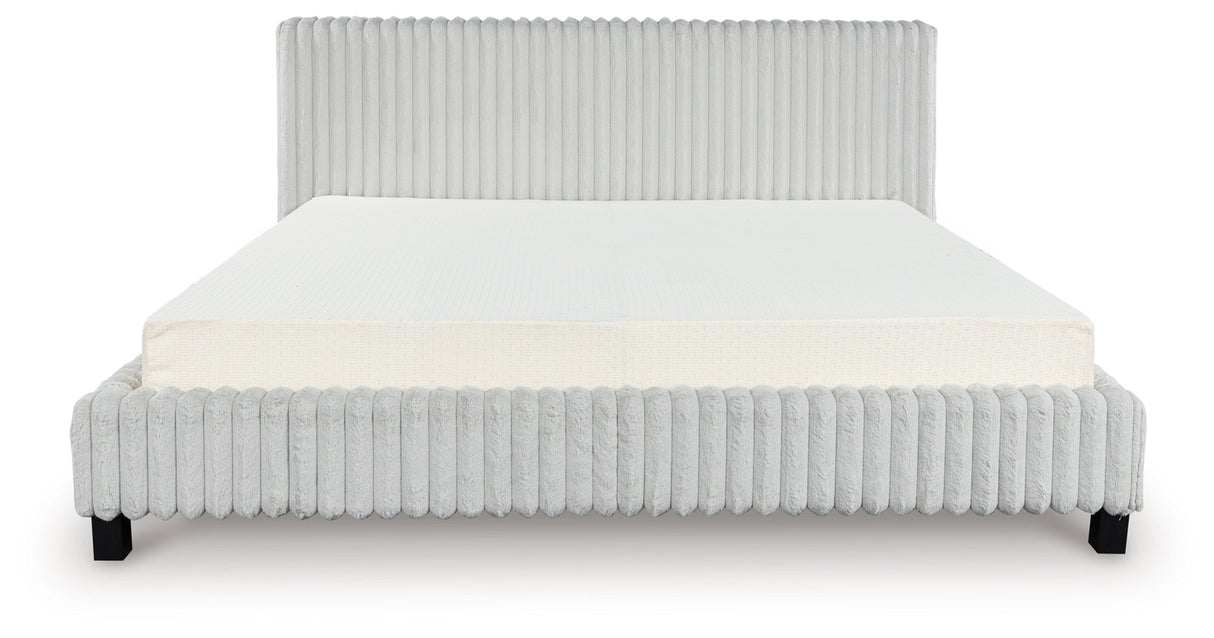 Zuraleus White Queen Upholstered Bed by Ashley at Eve Furniture