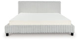 Zuraleus White Queen Upholstered Bed by Ashley at Eve Furniture