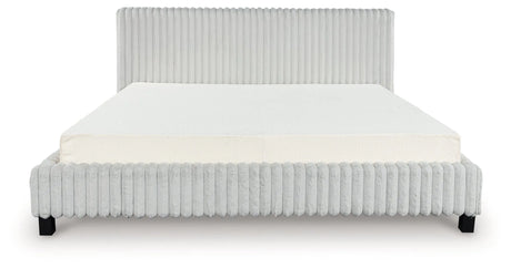 Zuraleus White King Upholstered Bed by Ashley at Eve Furniture