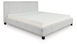 Zuraleus White Queen Upholstered Bed by Ashley at Eve Furniture