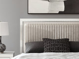 Zuraleus White Queen Upholstered Panel Storage Bed by Ashley at Eve Furniture