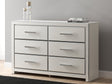 Zuraleus White Six Drawer Dresser by Ashley at Eve Furniture