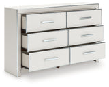 Zuraleus White Six Drawer Dresser by Ashley at Eve Furniture