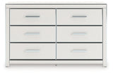 Zuraleus White Six Drawer Dresser by Ashley at Eve Furniture