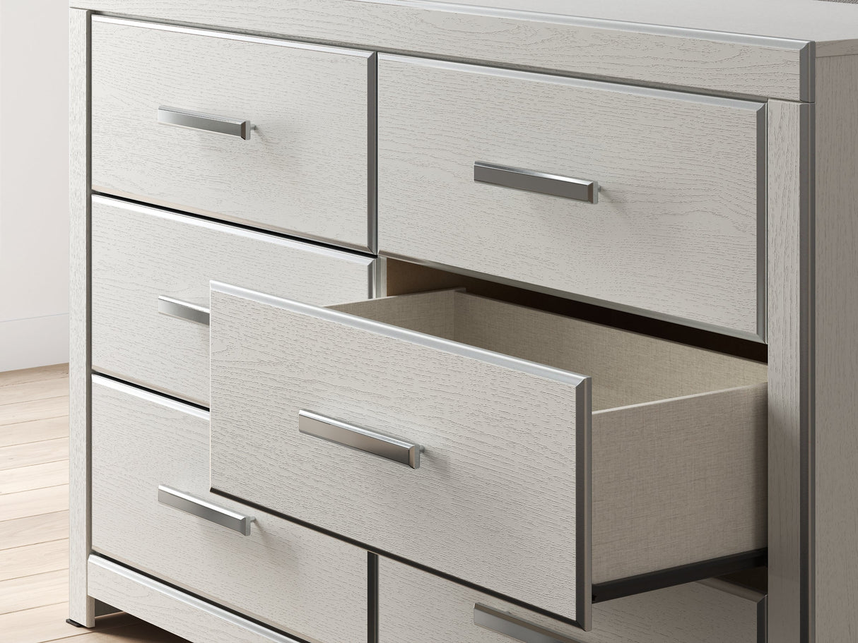 Zuraleus White Six Drawer Dresser by Ashley at Eve Furniture