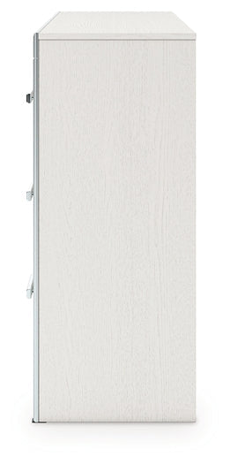 Zuraleus White Six Drawer Dresser by Ashley at Eve Furniture