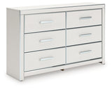 Zuraleus White Six Drawer Dresser by Ashley at Eve Furniture