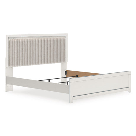 Zuraleus White Upholstered Panel Bedroom Set by Ashley at Eve Furniture