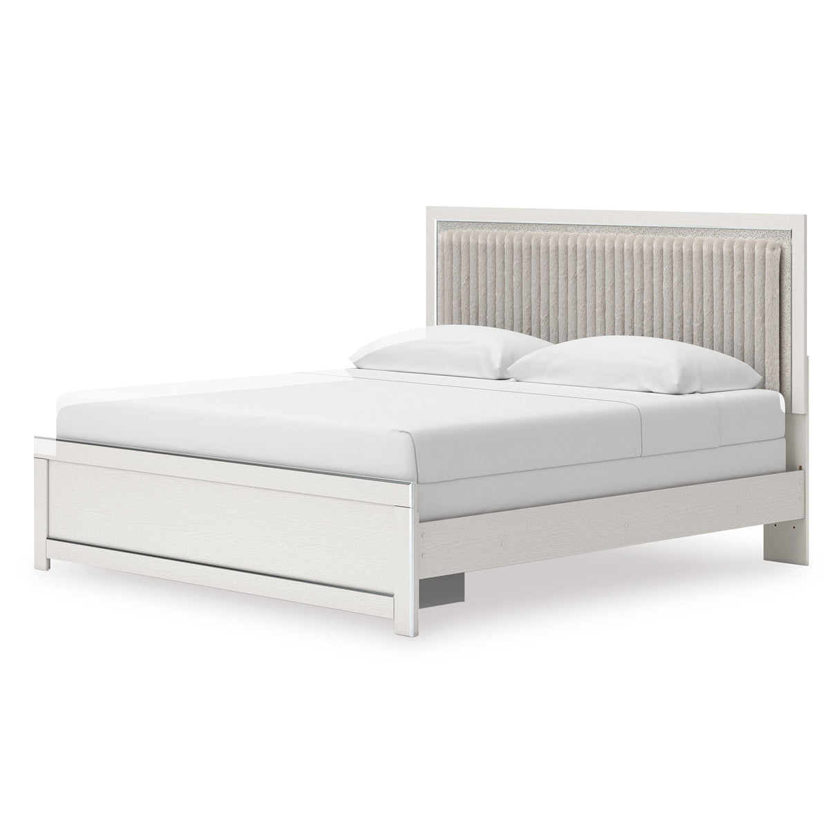 Zuraleus White Upholstered Panel Bedroom Set by Ashley at Eve Furniture