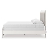 Zuraleus White Upholstered Panel Bedroom Set by Ashley at Eve Furniture