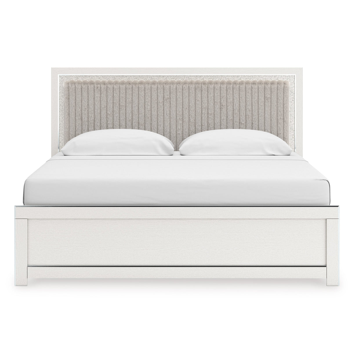 Zuraleus White Upholstered Panel Bedroom Set by Ashley at Eve Furniture