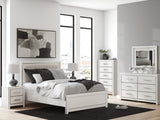 Zuraleus White Upholstered Panel Bedroom Set by Ashley at Eve Furniture