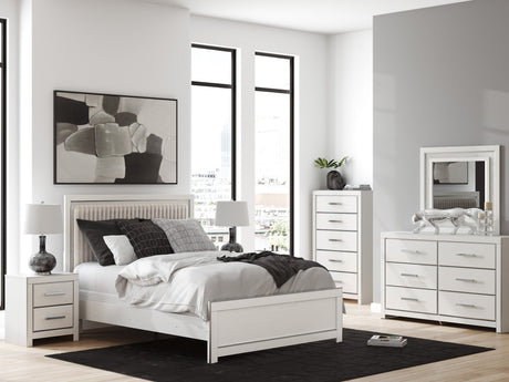 Zuraleus White Upholstered Panel Bedroom Set by Ashley at Eve Furniture