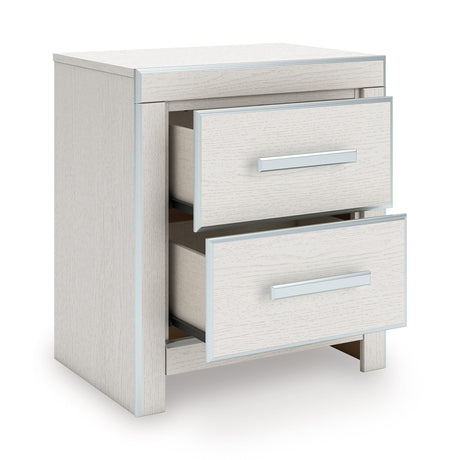 Zuraleus White Upholstered Platform Bedroom Set by Ashley at Eve Furniture