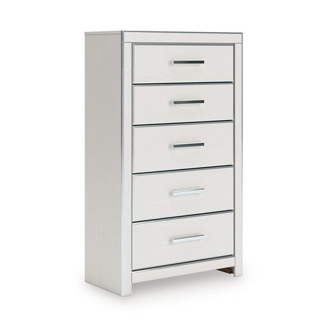 Zuraleus White Upholstered Platform Bedroom Set by Ashley at Eve Furniture