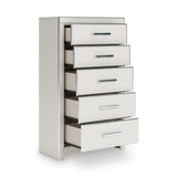 Zuraleus White Upholstered Platform Bedroom Set by Ashley at Eve Furniture