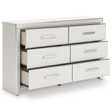 Zuraleus White Upholstered Platform Bedroom Set by Ashley at Eve Furniture