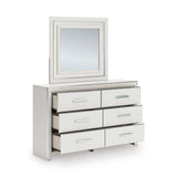 Zuraleus White Upholstered Platform Bedroom Set by Ashley at Eve Furniture