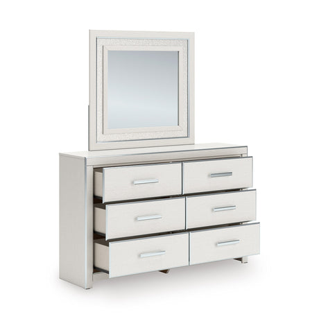 Zuraleus White Upholstered Platform Bedroom Set by Ashley at Eve Furniture