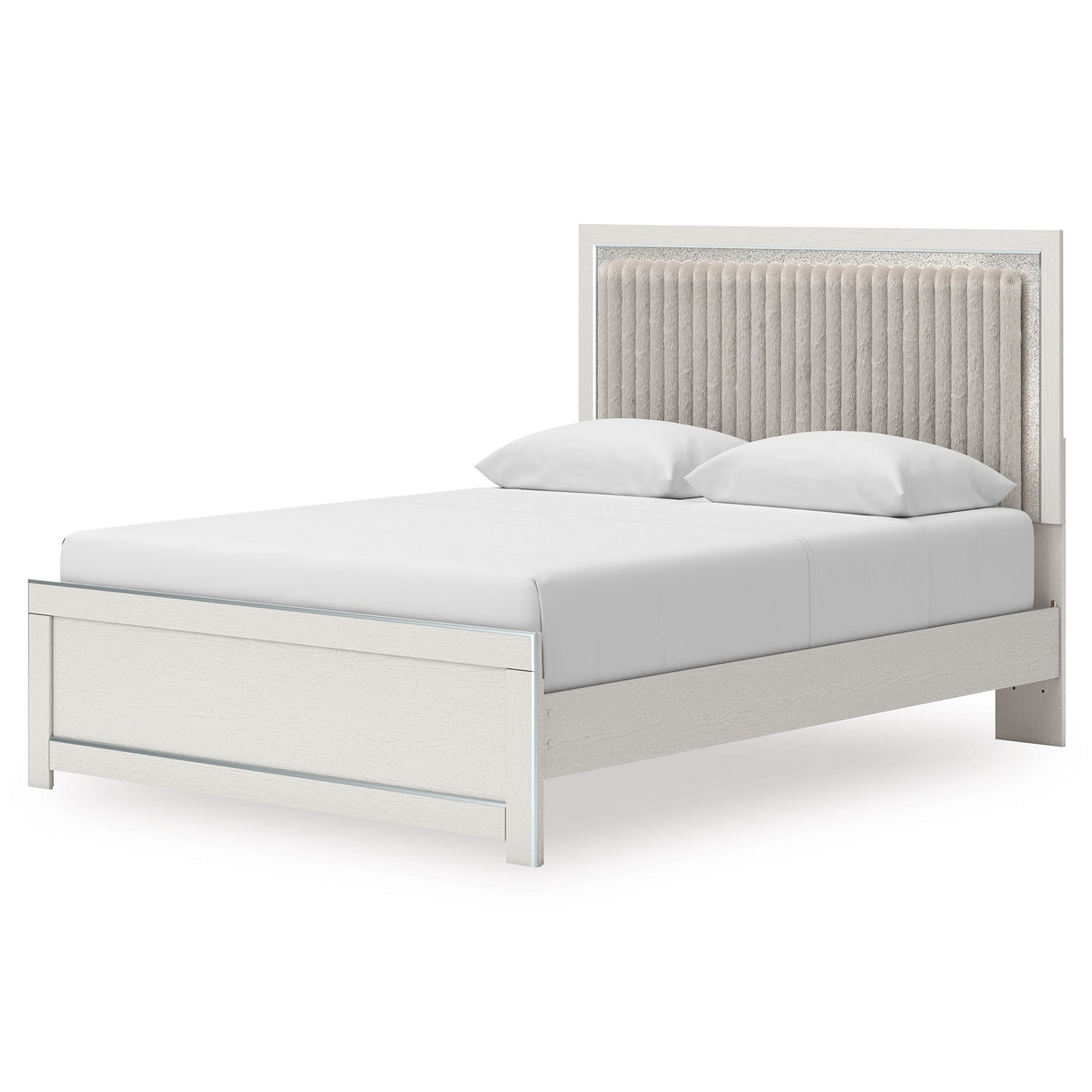 Zuraleus White Upholstered Platform Bedroom Set by Ashley at Eve Furniture
