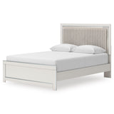 Zuraleus White Upholstered Platform Bedroom Set by Ashley at Eve Furniture
