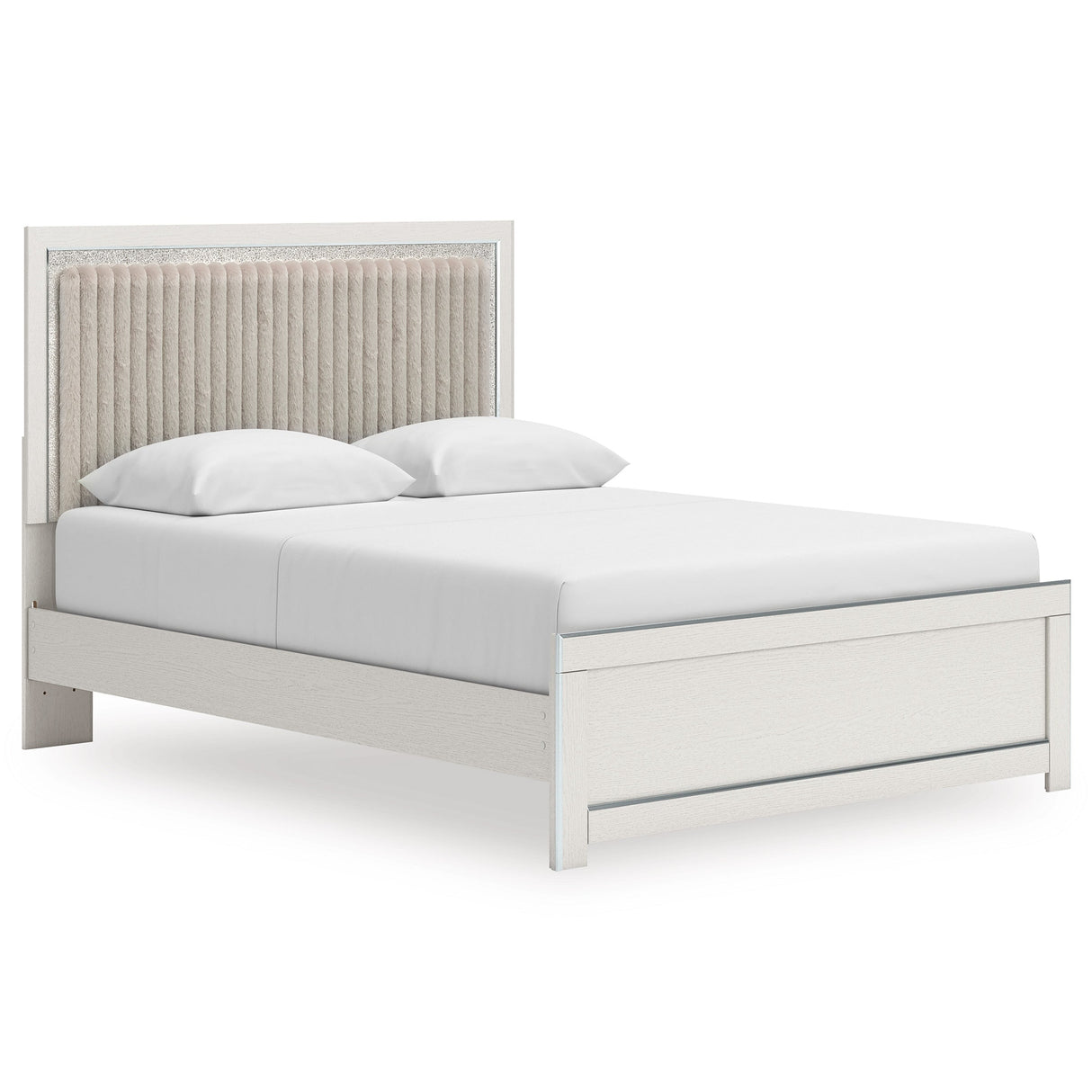 Zuraleus White Upholstered Platform Bedroom Set by Ashley at Eve Furniture