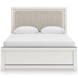 Zuraleus White Upholstered Platform Bedroom Set by Ashley at Eve Furniture