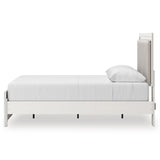Zuraleus White Upholstered Platform Bedroom Set by Ashley at Eve Furniture