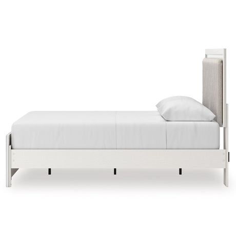 Zuraleus White Upholstered Platform Bedroom Set by Ashley at Eve Furniture