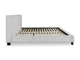 Zuraleus White Upholstered Platform Bedroom Set by Ashley at Eve Furniture