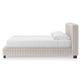 Zuraleus White Upholstered Platform Bedroom Set by Ashley at Eve Furniture
