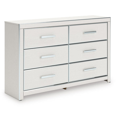Zuraleus White Upholstered Storage Panel Bedroom Set with 2 Footboard Drawers by Ashley at Eve Furniture