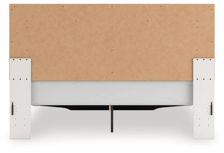 Zuraleus White Upholstered Storage Panel Bedroom Set with 2 Footboard Drawers by Ashley at Eve Furniture