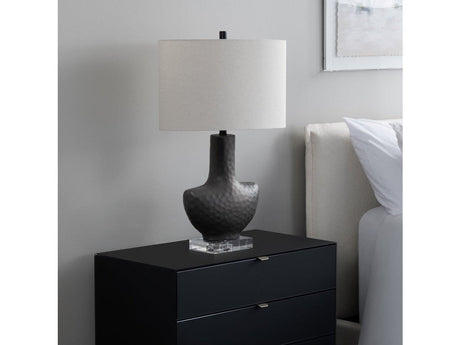 Zuri Oyster/Natural Table Lamp by Crestview at Eve Furniture