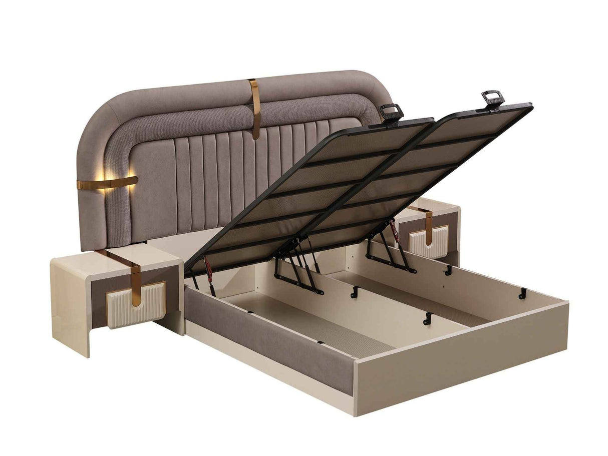 Zurich Bed Frame With Headboard by Furnia at Eve Furniture