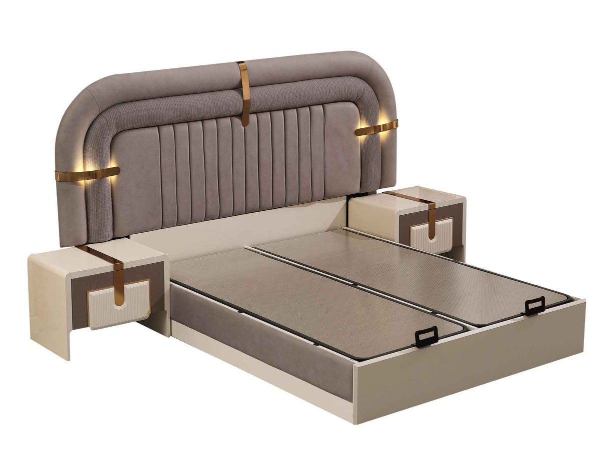 Zurich Bed Frame With Headboard by Furnia at Eve Furniture