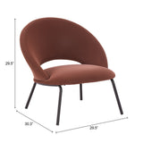 Zurich Brown Accent Chair by Zuomod at Eve Furniture