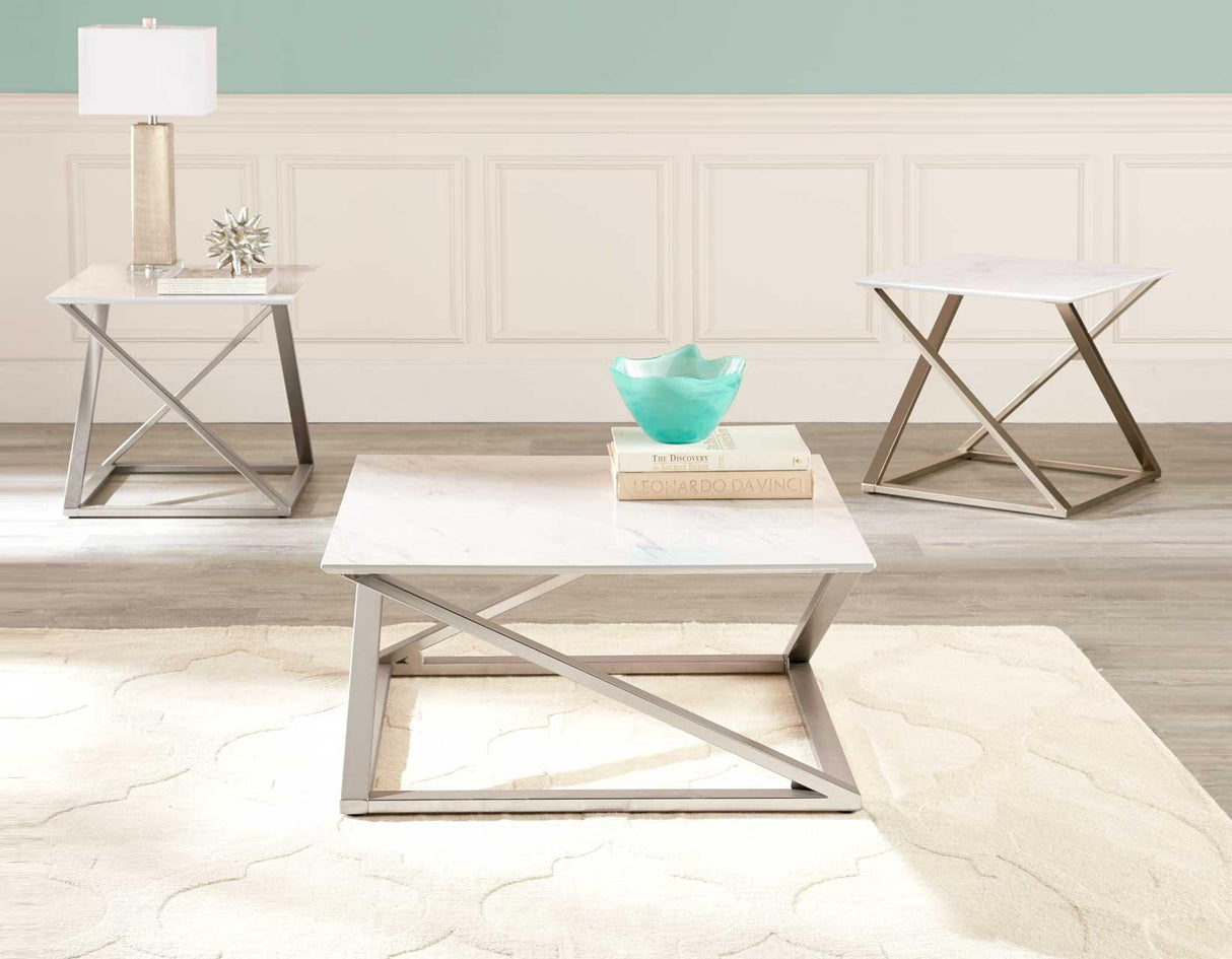 Zurich 3-Piece Occasional Set (Cocktail Table & 2 End Tables) by Steve Silver at Eve Furniture