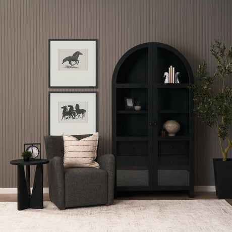 Zwarte Paarden (Set of 2) by Leo Gestel Hand-Embellished Framed Artwork Matted under Glass by Mercana at Eve Furniture
