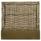 Zyla Woven Rattan Eastern King Panel Bed Kubu Grey