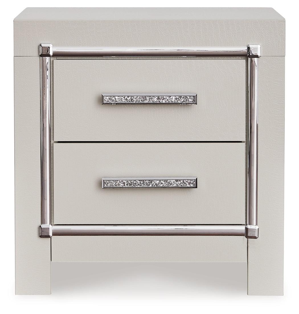 (Special) Zyniden Silver Nightstand by Ashley at Eve Furniture