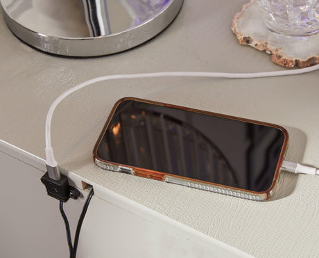 (Special) Zyniden Silver Nightstand by Ashley at Eve Furniture