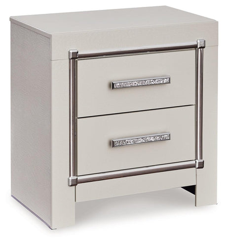 (Special) Zyniden Silver Nightstand by Ashley at Eve Furniture