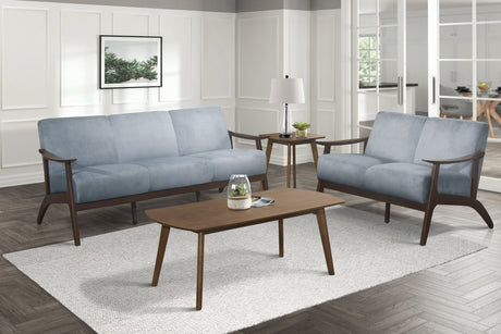 Carlson Blue Gray Loveseat