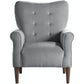 Kyrie Dark Gray Velvet Accent Chair